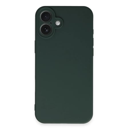 Apple iPhone 16 Plus Kılıf First Silikon - Koyu Yeşil