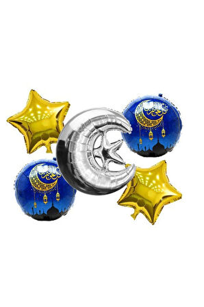 Ramazan temalı Takım Folyo 5 Li Set Gold