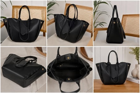 Rosebuy Bags Siyah Oversize Shopper Kadın Omuz Çantası