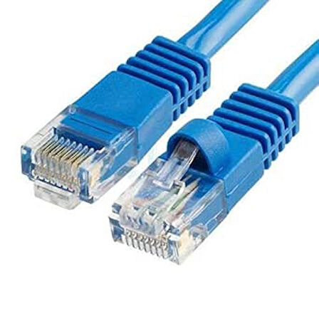 Tkz Lunatic Cat620M 20 Metre Cat6 Rj45 Lan Kablosu UÇLARI HAZIR TAKILI Bilgisayar Modem Mavi İnternet Ethernet Kablosu (20 Metre)