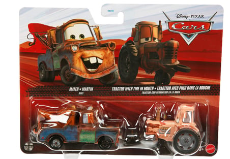 Disney Pixar Cars Mater & Tractor With Tire In Mouth 2'li Diecast Araç Seti JKW71