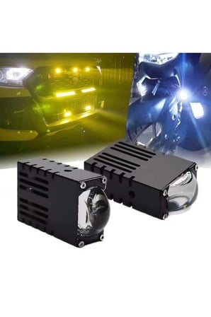 Super Slim Led Projektör Sarı Beyaz 40 W Motosiklet Sis Far Takımı