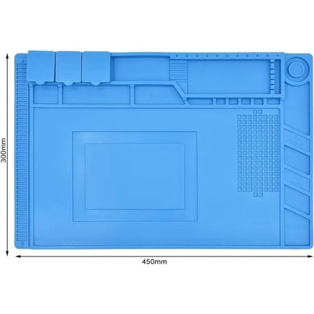 Parcbeny S-160 18777 Tamirci Matı Magnetli-Antistatik 45 cm x 30 cm ISIYA DAYANIKLI SİLİKON TAMİR ONARIM LEHİM MATI PEDİ MAGNETLİ ANTİSTATİK 