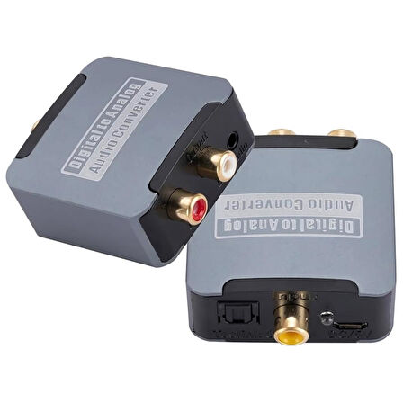 Dijitalden Analog’a Ses Dönüştürücü | 192KHz DAC | Optik & Koaksiyel Giriş | RCA + 3.5mm Çıkış
