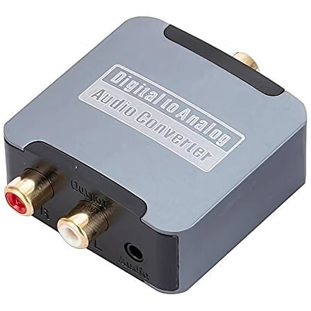Dijitalden Analog’a Ses Dönüştürücü | 192KHz DAC | Optik & Koaksiyel Giriş | RCA + 3.5mm Çıkış