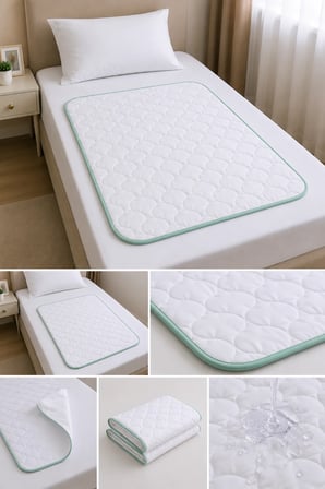 Biva Home Hasta Altı Açma Bezi Yatak Koruyucu Sıvı Geçirmez Yıkanabilir Örtü