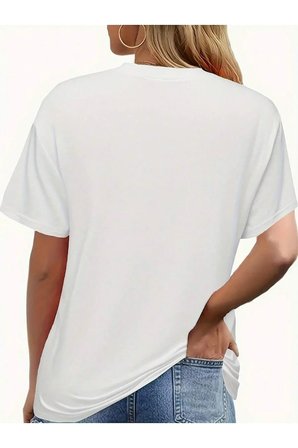 Unisex Kırmızı Kalpler Baskılı Tasarım Tshirt
