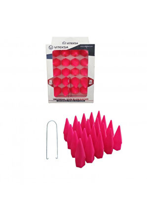 Viteksa Bijon Kapağı Sivri 19mm Pembe 20li Set