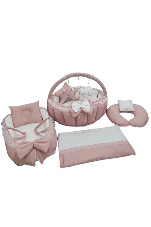 Pudra Tasarım Lüx Babynest Oyun Minderi 8 Parça Set