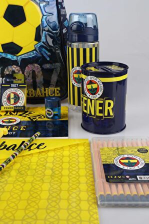 YENİ SEZON LİSANSLI FENERBAHÇE ANAOKUL ÇANTASI,BESLENME KABI,500 ML MATARA İLE FULL OKUL KIRTASİYE SETİ