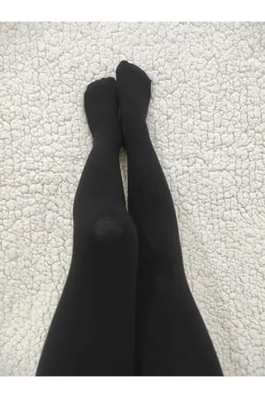 Siyah Kız Çocuk Pamuklu Cotton Kalın Külotlu Çorap