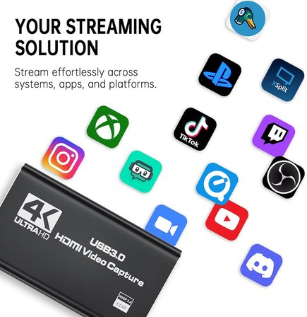 Lunatic 8014 4K 30 Hz Video Capture Ultra HD HDMI'dan USB 3.0'a HDTV PS4, Switch, Xbox One & Xbox 360  30hz