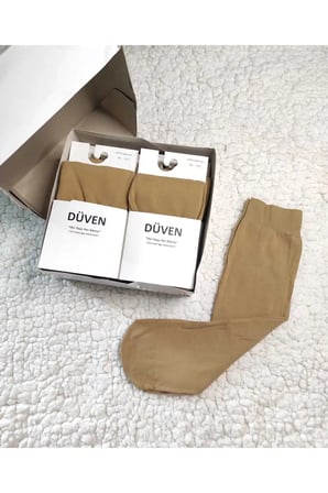 12 Adet Cotton Dizaltı Mat Extra Yumuşak Ten Pantolon Çorap