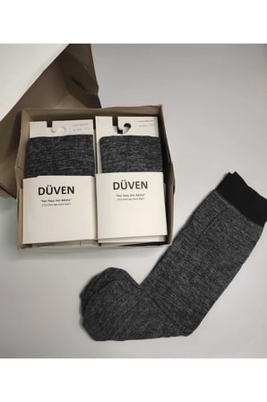 12 Adet Cotton Dizaltı Mat Extra Yumuşak Kül Melanj Pantolon Çorap