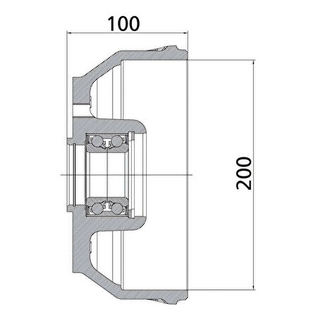 Knott 112x5/M12x1,5 Fren Kampanası- 1 Adet