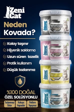 Aktif Karbonlu Bentonit Kedi Kumu 5 Lt – İnce Taneli, Güçlü Topaklanan, Koku Kontrolü