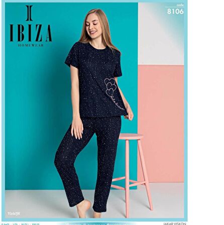 İBİZA 8106 Kadın VİSKON YARIM KOL TAKIM