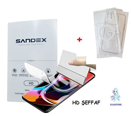 İphone 16 PRO MAX  Nano Ekran koruyucu HD + MagSafe Şeffaf Kılıf