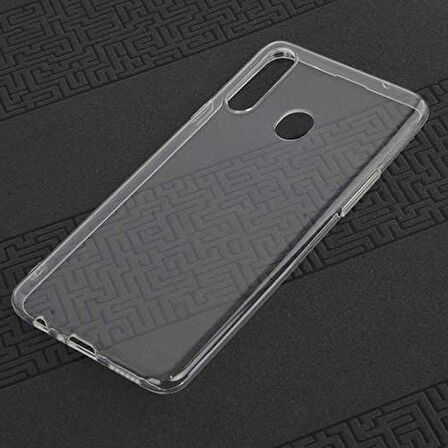 Gpack Samsung Galaxy A20s Kılıf Süper Silikon Yumuşak Arka KorumaNano Glass