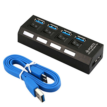 USB 3.0 4 port Hub 5Gbps çoklu USB 3.0 Splitter adaptör güç girişli