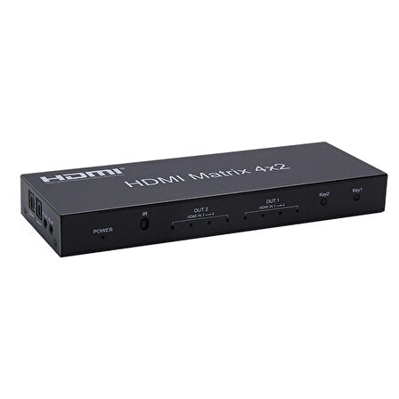 HDMI 4K 3D matrix 4x2 kumandalı 4 in 2 out switch-splitter