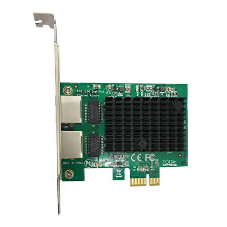 PCI E Gigabit Ethernet NIC Kartı 2.5G dual port 2500/1000/100Mbps