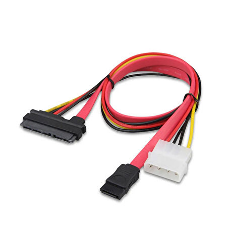 Sata data15pin to 7pin sata 4 pin molex IDE power uzatma kablosu 50cm