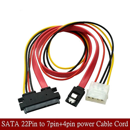 Sata data15pin to 7pin sata 4 pin molex IDE power uzatma kablosu 50cm