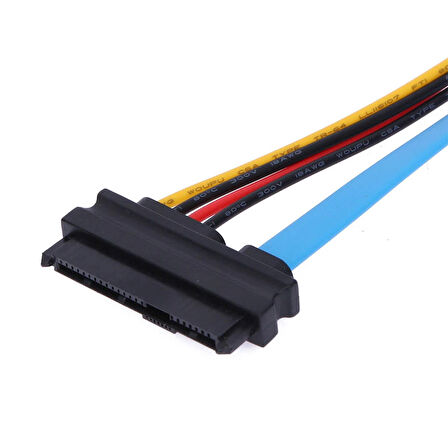 SATA 7 pin SFF 8482 SAS 29 pin çevirici kablo 4 pin molex güç 70cm