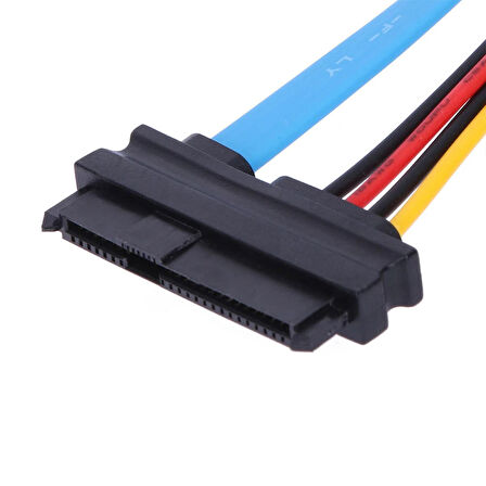 SATA 7 pin SFF 8482 SAS 29 pin çevirici kablo 4 pin molex güç 70cm