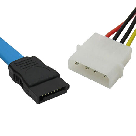 SATA 7 pin SFF 8482 SAS 29 pin çevirici kablo 4 pin molex güç 70cm