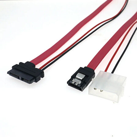 Sata data 7 pin molex power slimline 7+6 13 pin kablo