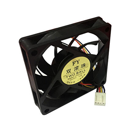 12v 0.2A 7cm 4 pinli fan 7x7x1,5 cm 12 volt 4 pin fan