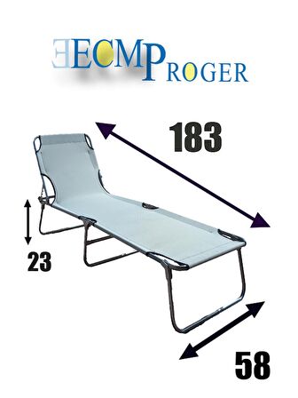 ECM PROGER KATLANIR KADEMELİ ŞEZLONG -GRİ 