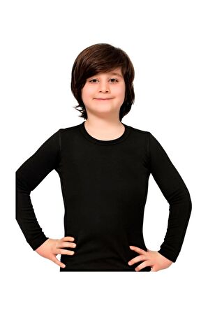 371 Erkek Çocuk Termal Üst - Siyah