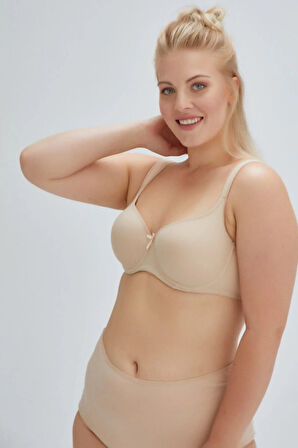 Kadın Bej Kurdele Detaylı Sütyen