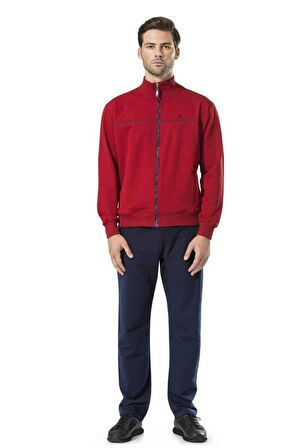 7200 Eşofman+pijama 4 Parça Damat Çeyiz Seti-bordo