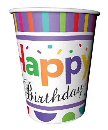 BARDAK RADİANT HAPPY BİRTHDAY 8'Lİ