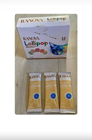 Ranova Kurutulmuş Keçi Sütlü Kedi Lolipop 1,4 G X 3 Adet Sk:2026