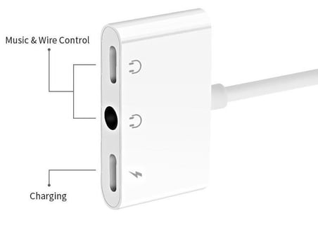 Lunatic 5647 Lightning Kulaklık Şarj Çoklayıcı Çevirici Dönüştürücü Adaptör