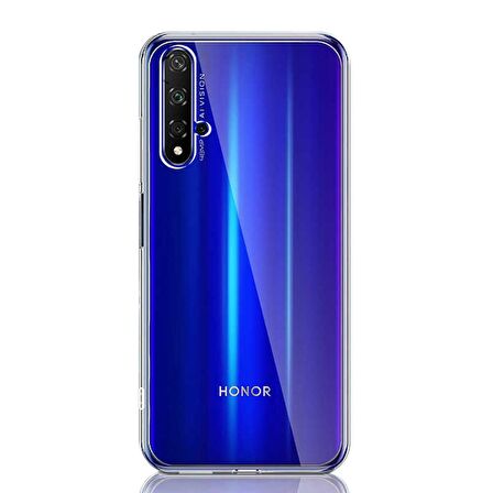 Gpack Huawei Honor 20 Kılıf Süper Silikon Yumuşak Arka KorumaNano Glass
