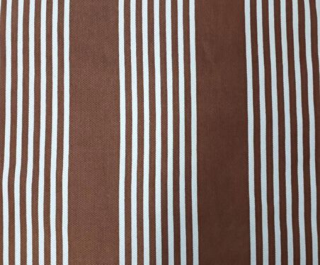 Ceylan Home Balkon Perdesi Kahverengi İnce Çizgili 350x250