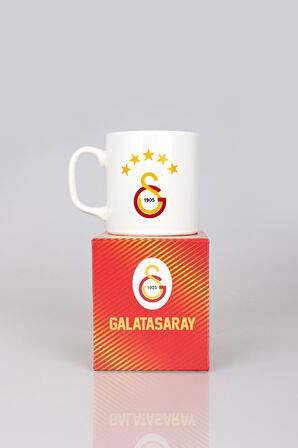 DEKOMUS İLE 5 YILDIZLI SET LİSANSLI PREMIUM GALATASARAY 500 ML ÇELİK TERMOS VE 5 YILDIZLI KUPA