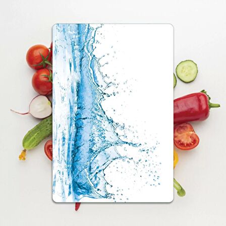 Decovetro Cam Kesme Tahtası Aqua desenli 20x30 Cm