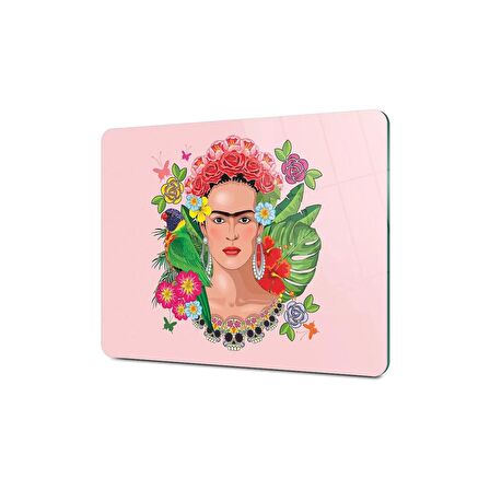 Decovetro Cam Kesme Tahtası Pembe Desenli 30x40 Cm