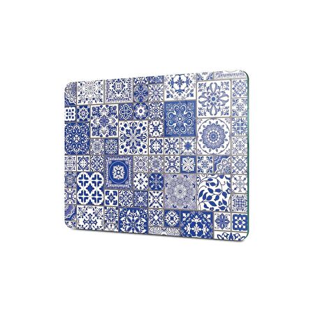 Decovetro Cam Kesme Tahtası Mavi Çini Desenli 30x40 Cm