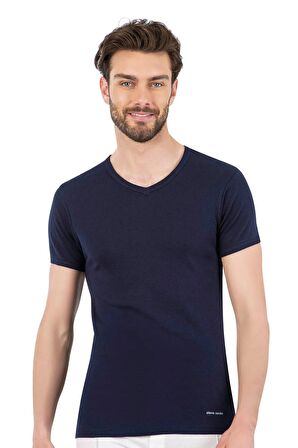 Pierre Cardin Erkek %100 Pamuk Ribana V Yaka Fanila