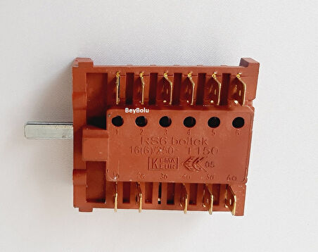 Eminçelik Fırın Komutatör 6+5 , Fırın Kademe Anahtarı 6 konum  + off