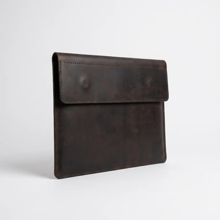 %100 Hakiki Deri Unısex El Dikimi MacBook Air 13.3 İnç Kılıf Çantası (32x25 cm)