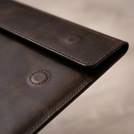 %100 Hakiki Deri Unısex El Dikimi MacBook Air 13.3 İnç Kılıf Çantası (32x25 cm)